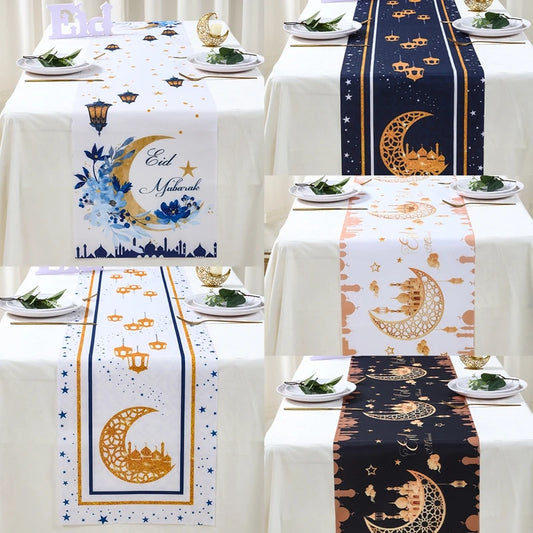 2025 Ramadan Table Runner Eid Mubarak Decor for Home Ramadan Kareem Islamic Muslim Party Decoration Eid Al-Fitr Ramadan Gifts