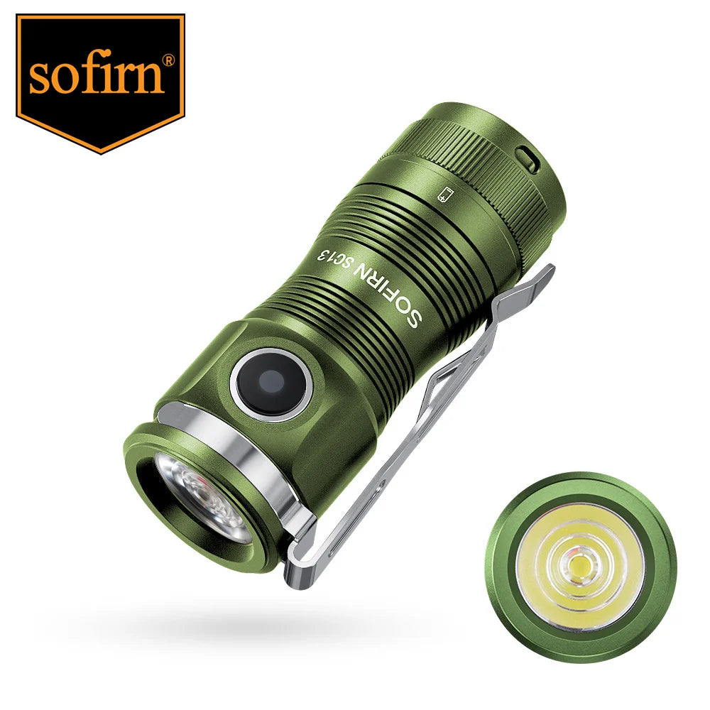 SC13 519A 5000K Mini LED Flashlight – 1100 Lumens, Rechargeable, Magnetic Base