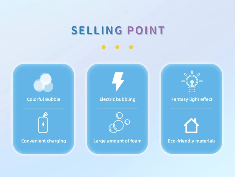 Automatic 69-Hole Bubble Gun Machine with Lights – Soap Bubble Blower Toy for Kids