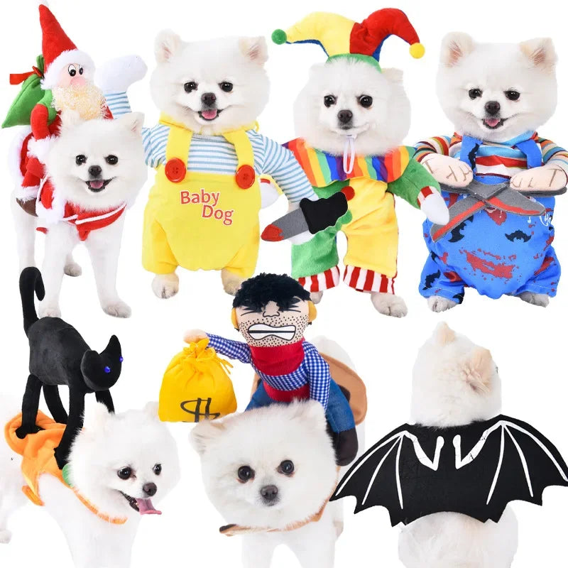 Halloween Stuffed-Body Pet Costume with Wig Hat