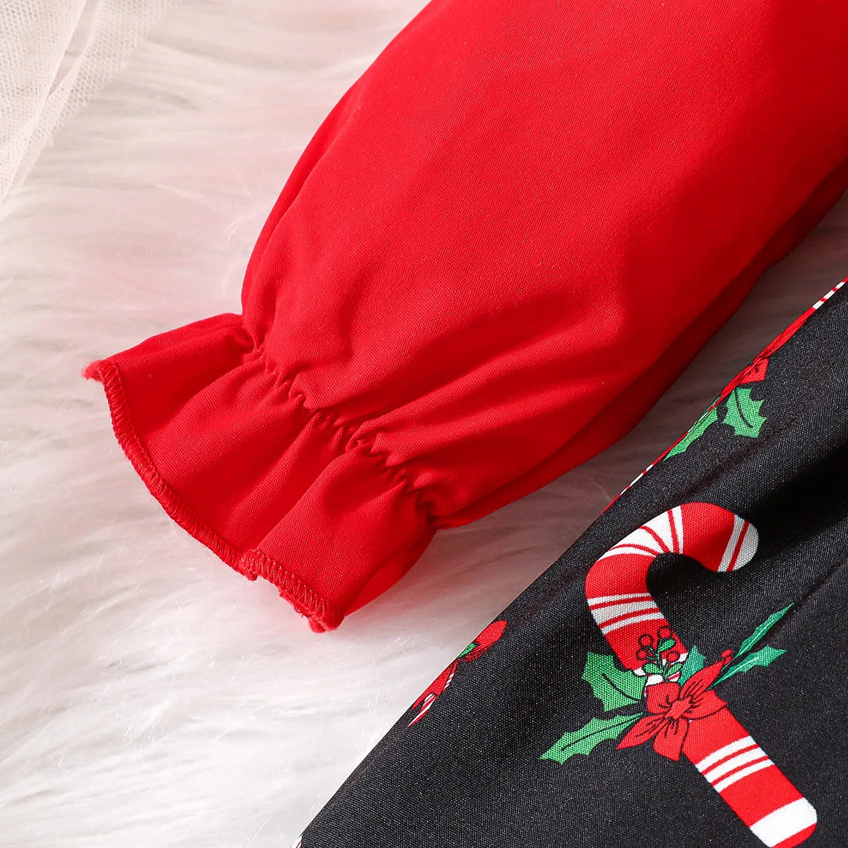 Baby Girl New Year Dress – Green Christmas Tree Print Outfit, “My First New Year” Costume for Newborns & Toddlers