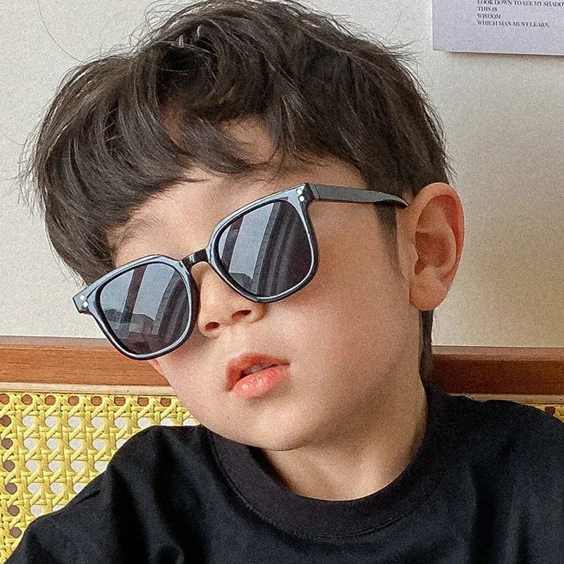 Kids Vintage Square Sunglasses – UV400 Protection | Cute Outdoor Fashion Shades for Girls & Boys