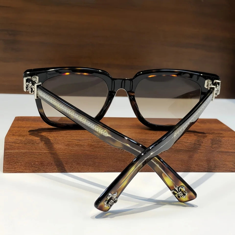 Charmlibrary Acetate Punk Sunglasses — UV400 Gradient Retro Eyewear
