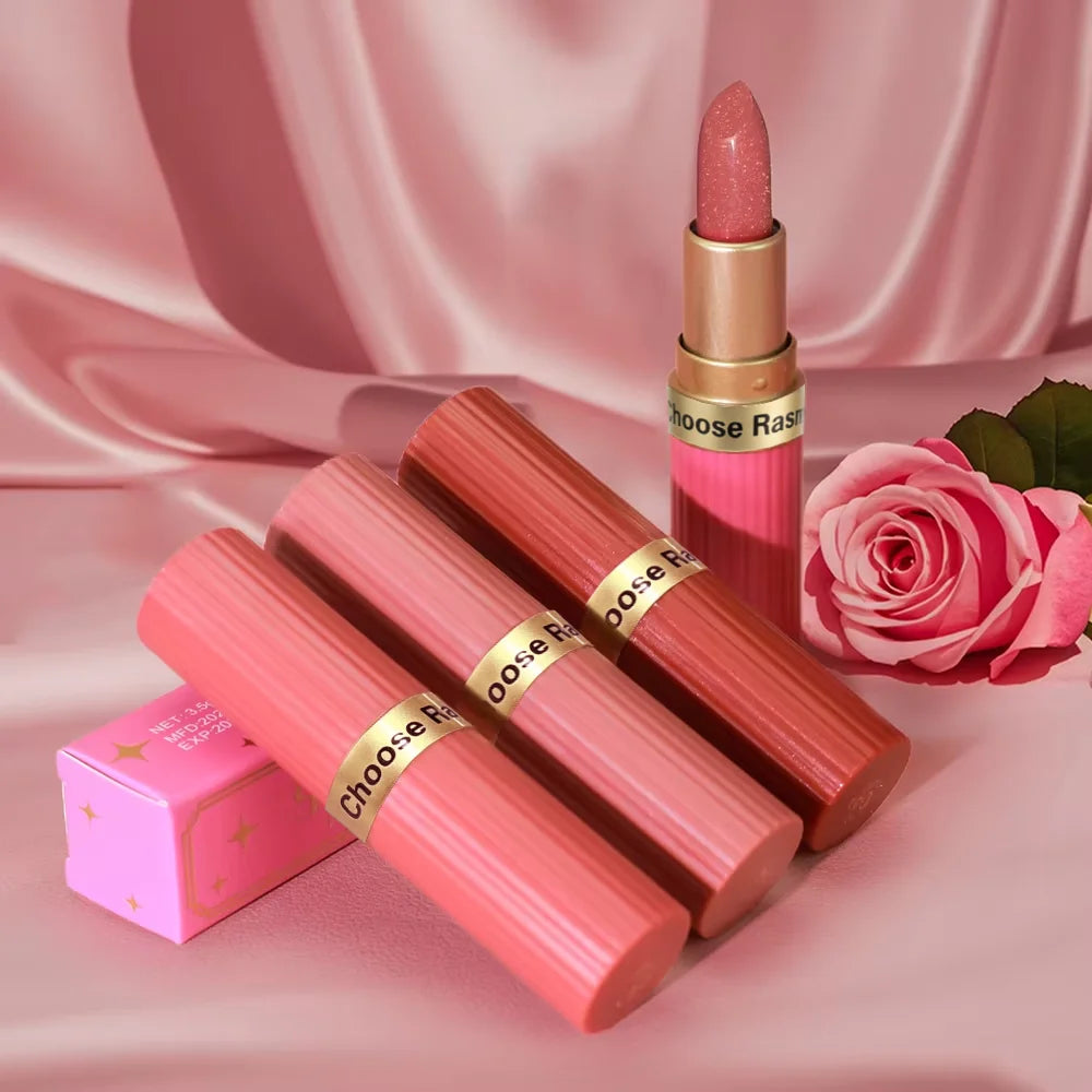 Pearlescent Velvet Lipstick – Long-Lasting Metallic Shimmer Finish, Waterproof Makeup