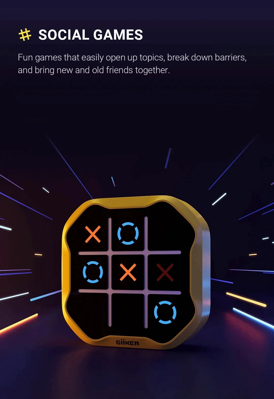 Tic-Tac-Toe Bolt Game – Compact & Portable Strategy Board Game for Kids and Family Fun