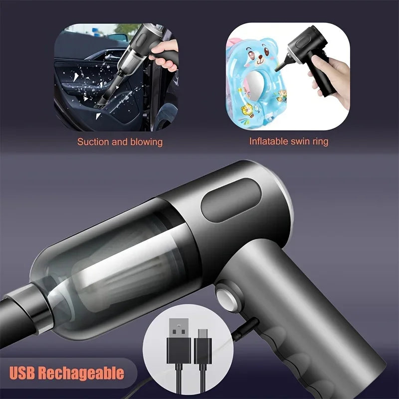 Cordless Handheld Car Vacuum Cleaner – Wet & Dry Portable Vacuum with Powerful Suction
