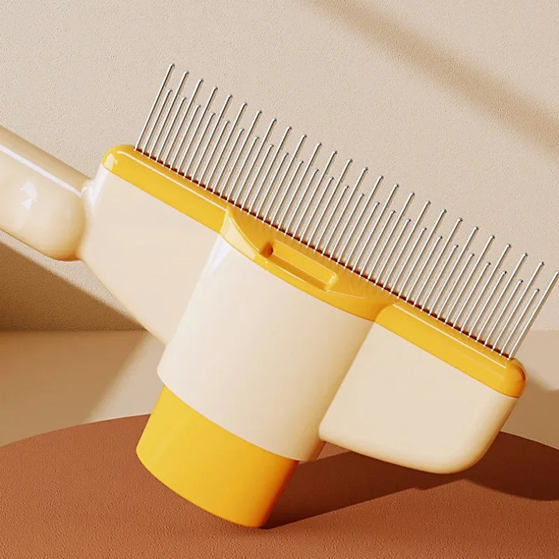 Self-Cleaning Pet Grooming Brush with One-Button Hair Removal – Deshedding & Massage Brush for Dogs and Cats – Suitable for Long & Short Hair