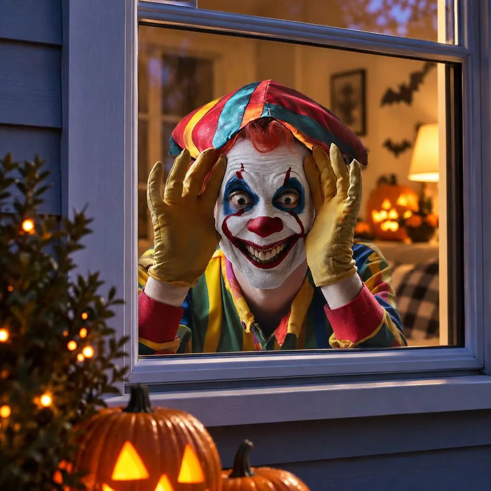 Halloween Spooky Face Static Window Cling