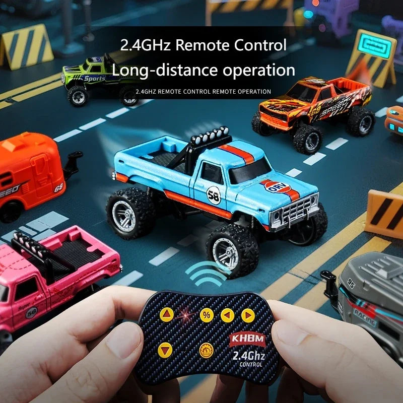 1/64 Scale Mini Alloy Remote Control Car – Portable RC Toy with Up to 60 Minutes Runtime – Fun Electronic Gift for Children