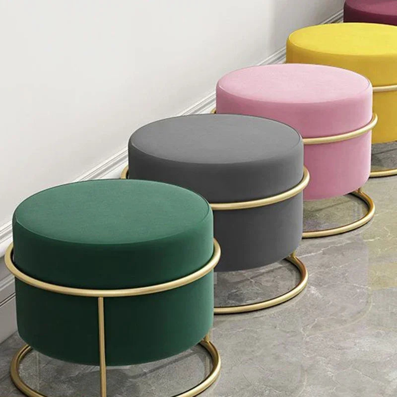 Round Stools Portable Pliant Aesthetic Morden Stools Multifunction Affordable Luxury Taburete Pegable Portatil Home Furniture