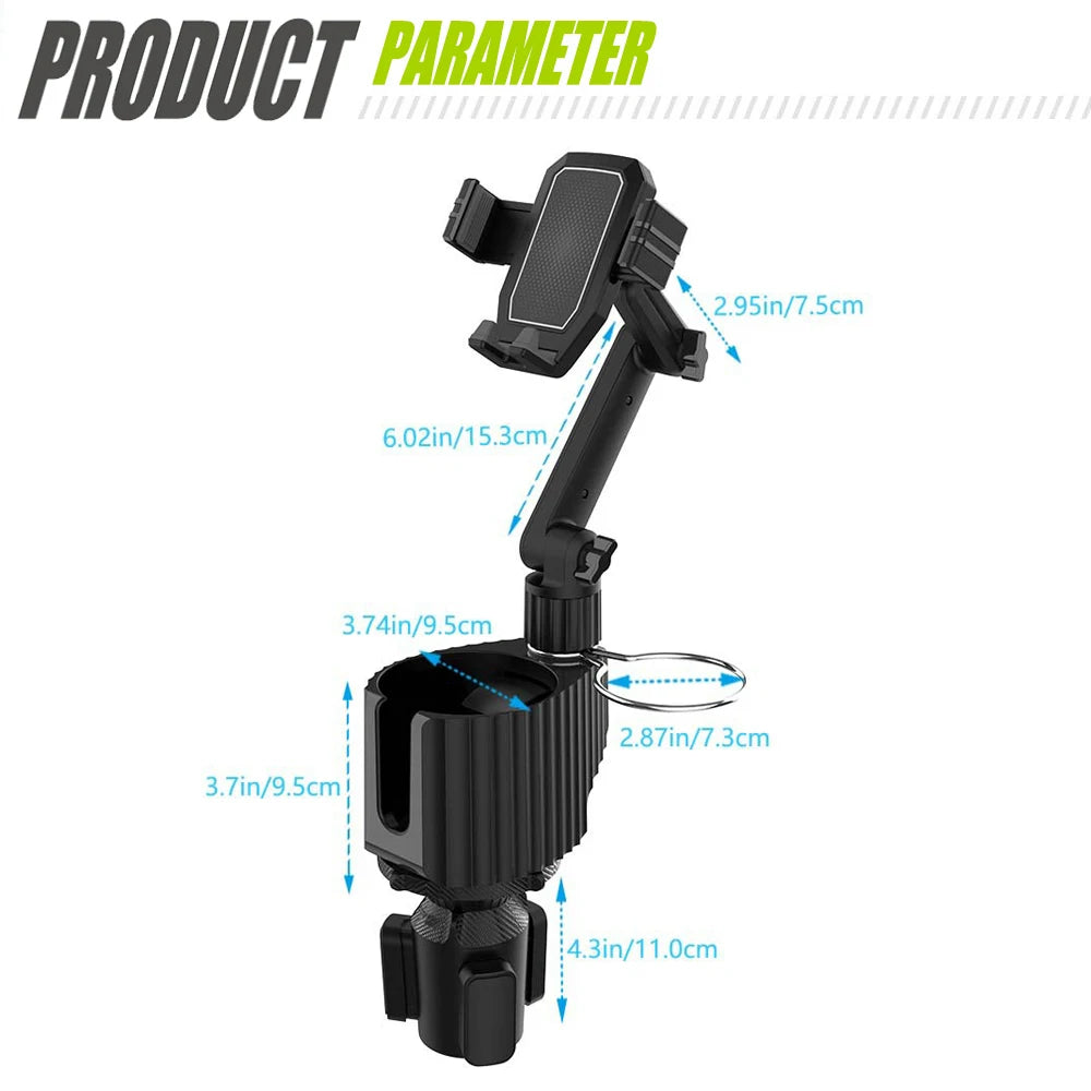Universal 360 Degree Car Cup Holder Phone Mount