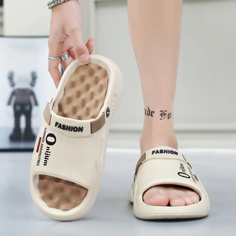 Men's EVA Platform Slides — Soft-Sole Sandals for Indoor & Outdoor Wear