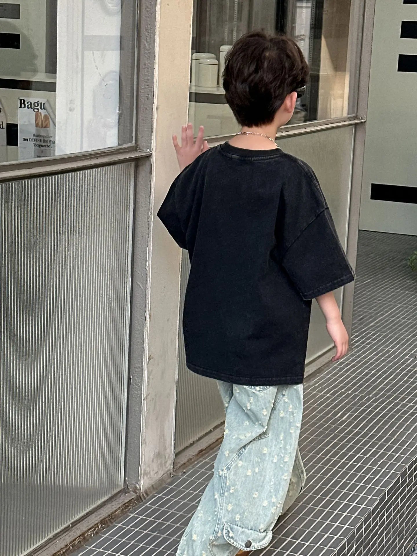 Boys Stylish Casual Jeans Trousers – Spring Solid Color Loose Fit Kids Pants