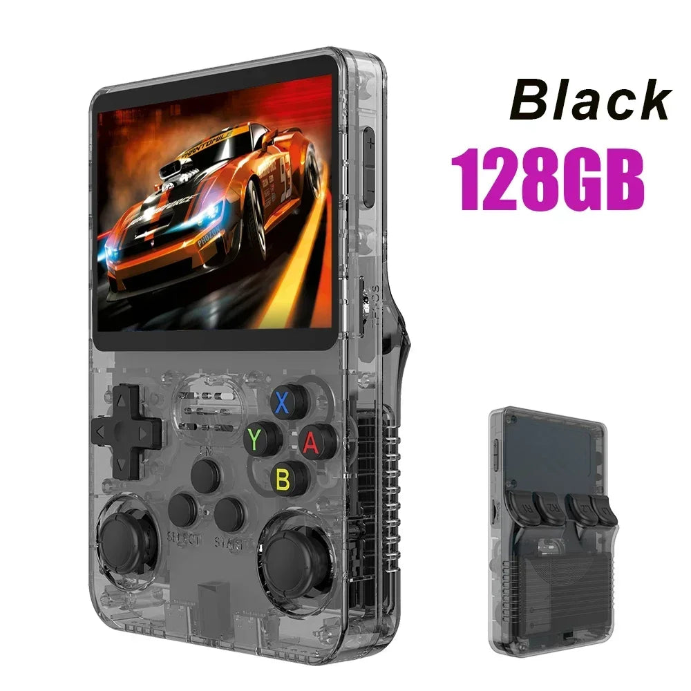 128GB R36S Handheld Retro Game Console – Open Source Linux System, 3.5" IPS Screen, Portable Pocket Gaming Player, Orange
