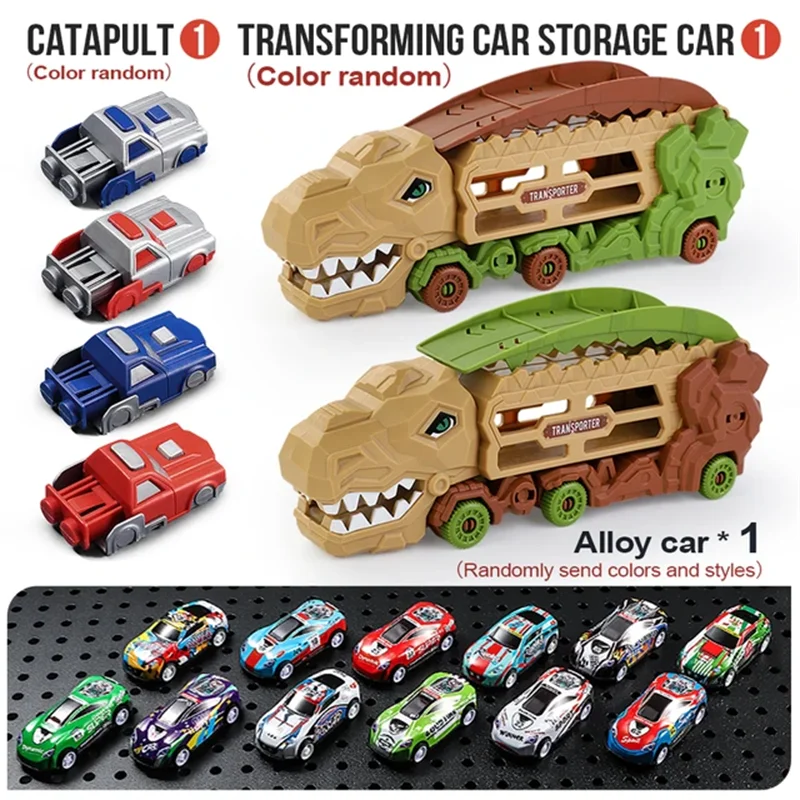Transforming Vehicle Toy with Foldable Race Track