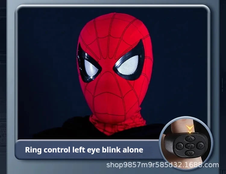 Marvel Miles Morales Spider-Man Moving Eyes Electronic Mask – 1:1 Cosplay Headgear with Remote Control