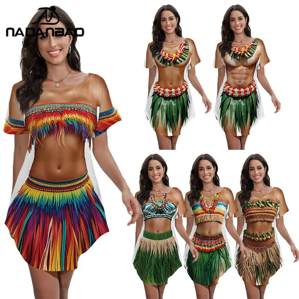 Tropical Hawaiian Cover-Up Dress for Women