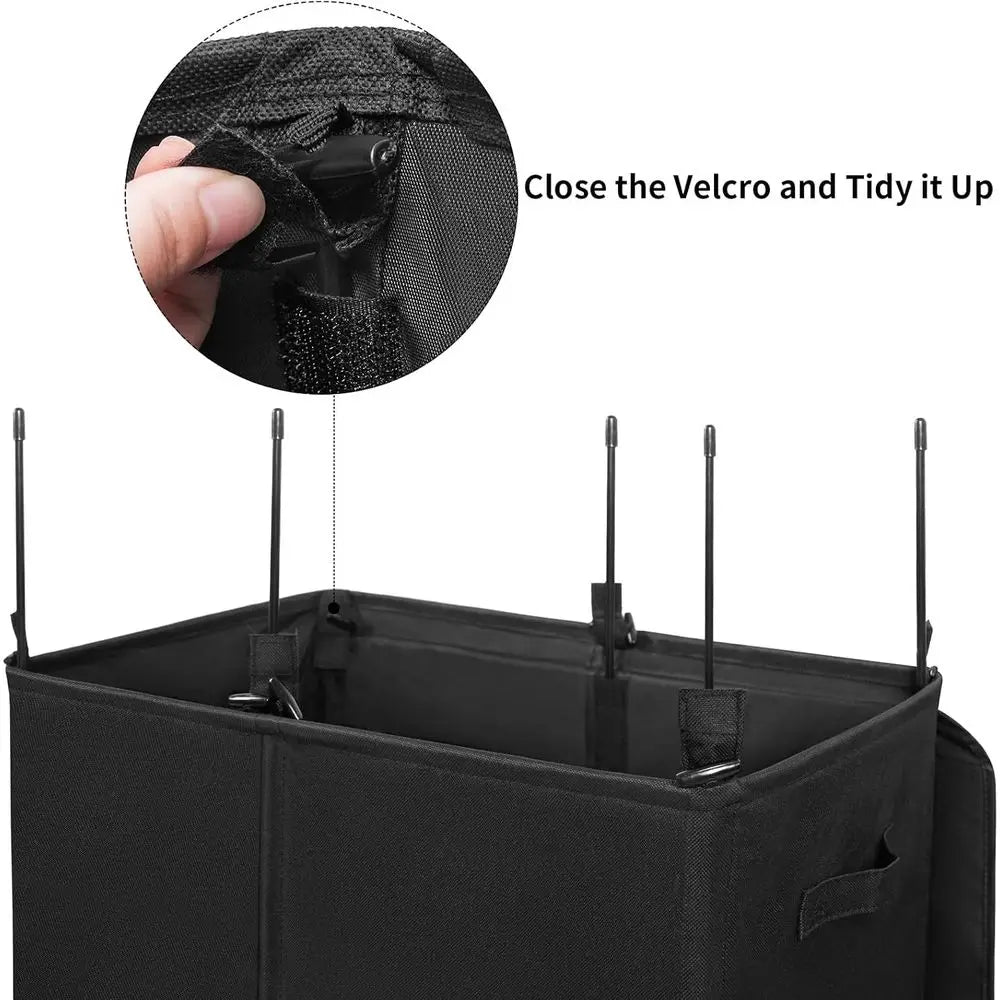 Double Laundry Hamper with Lid and 2 Removable Bags, Collapsible Divided Laundry Basket