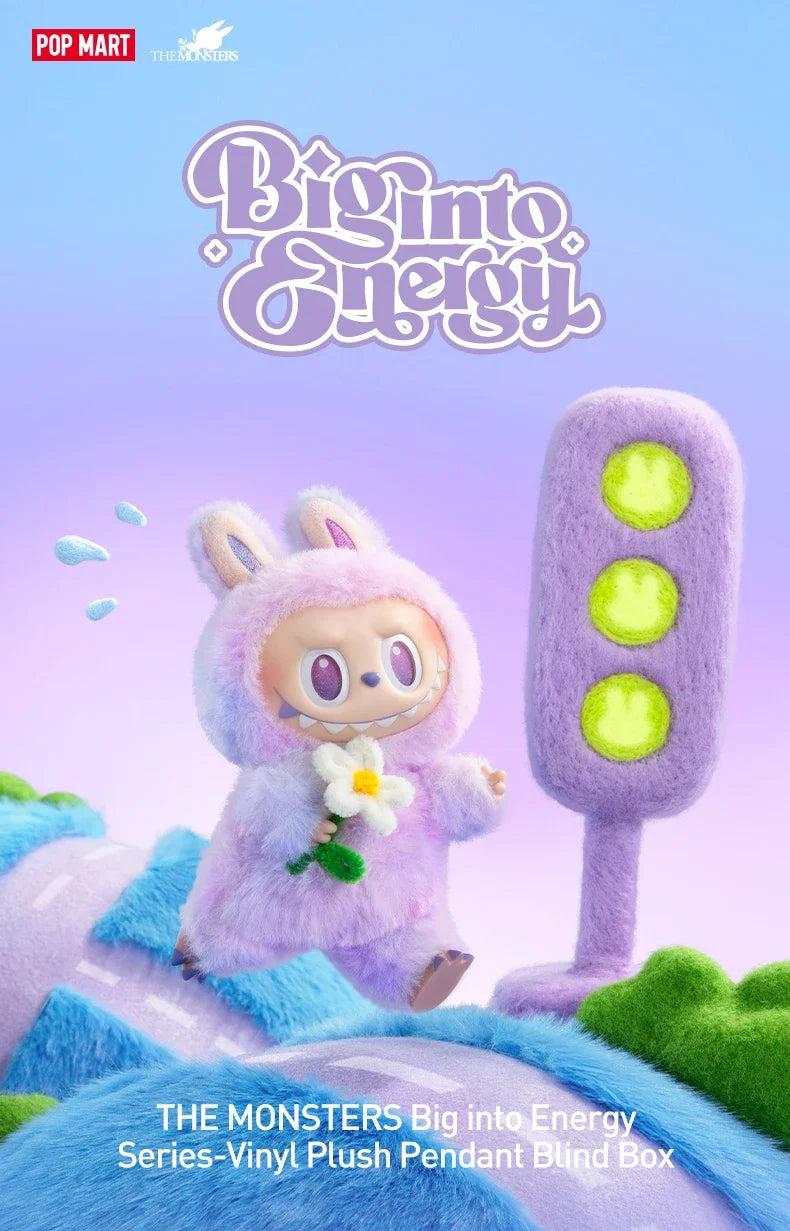 Labubu V3 – Big Into Energy Series | Vinyl Velvet Blind Box Mystery Pendant | Collectible Decoration & Gift