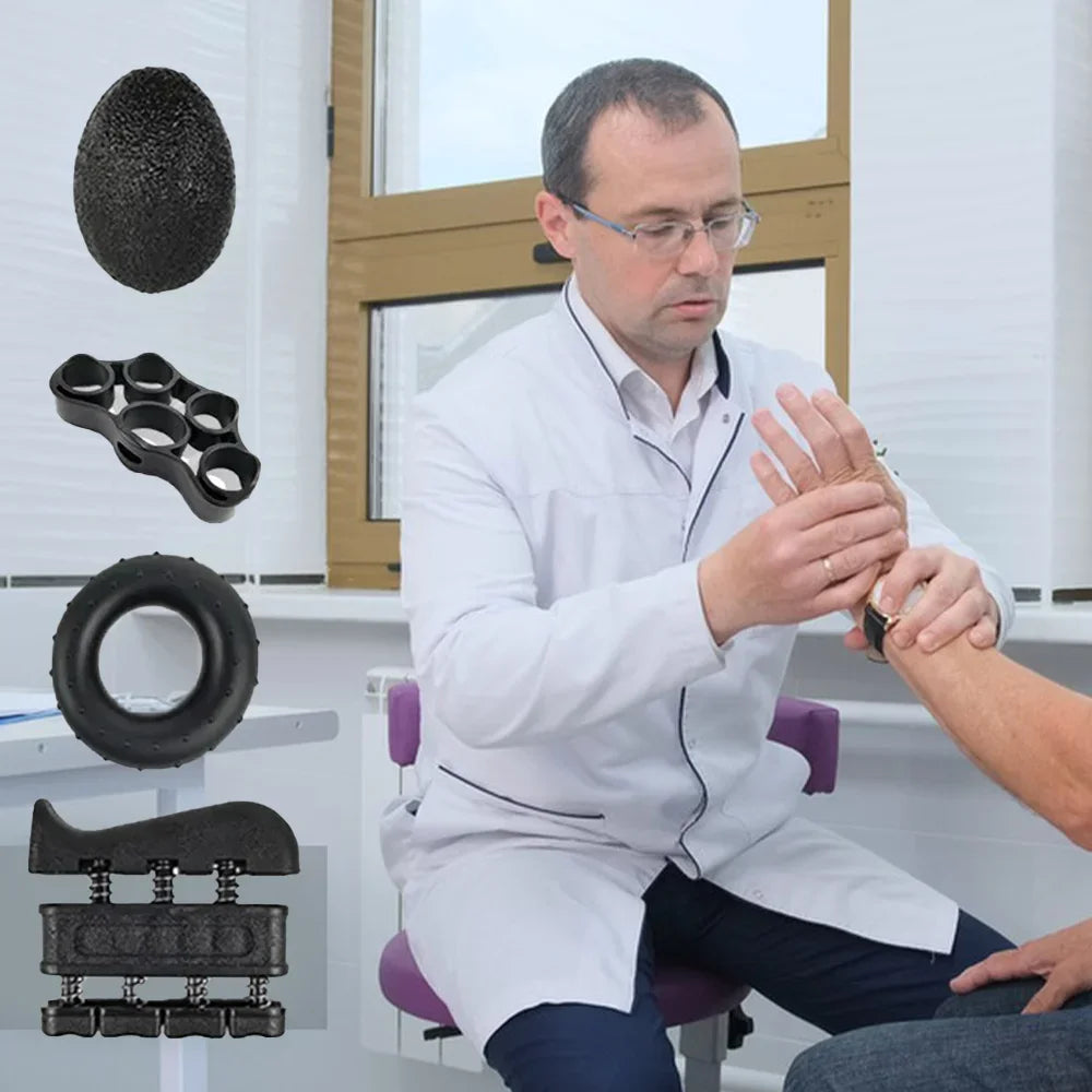 Hand Grip Strengthener and Finger Exerciser Set for Strength and Rehabilitation
