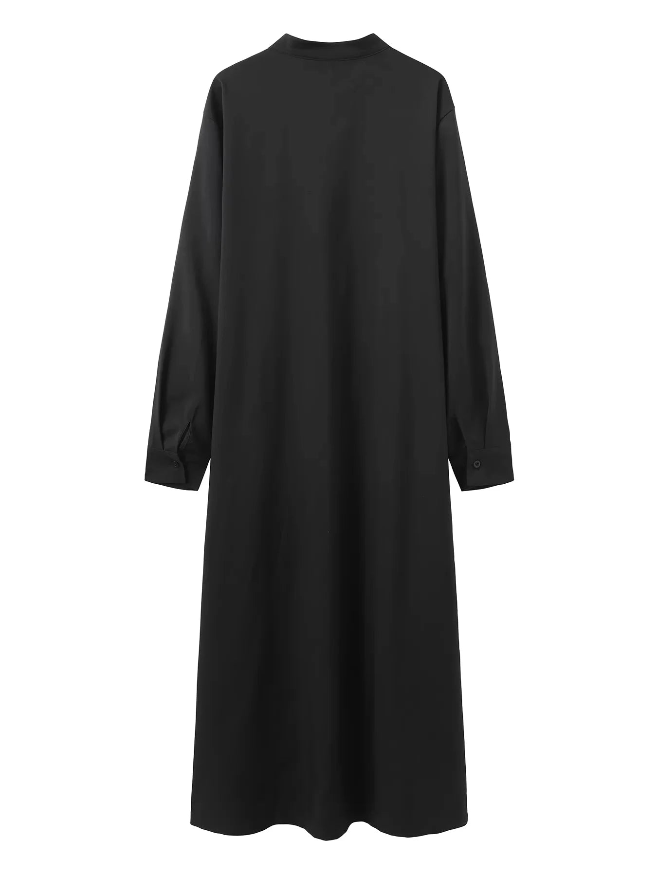 Muslim Men’s Embroidered Robe – Retro Long Sleeve Thobe, Casual Loose Fit Islamic Kaftan for Eid, Prayer & Daily Wear