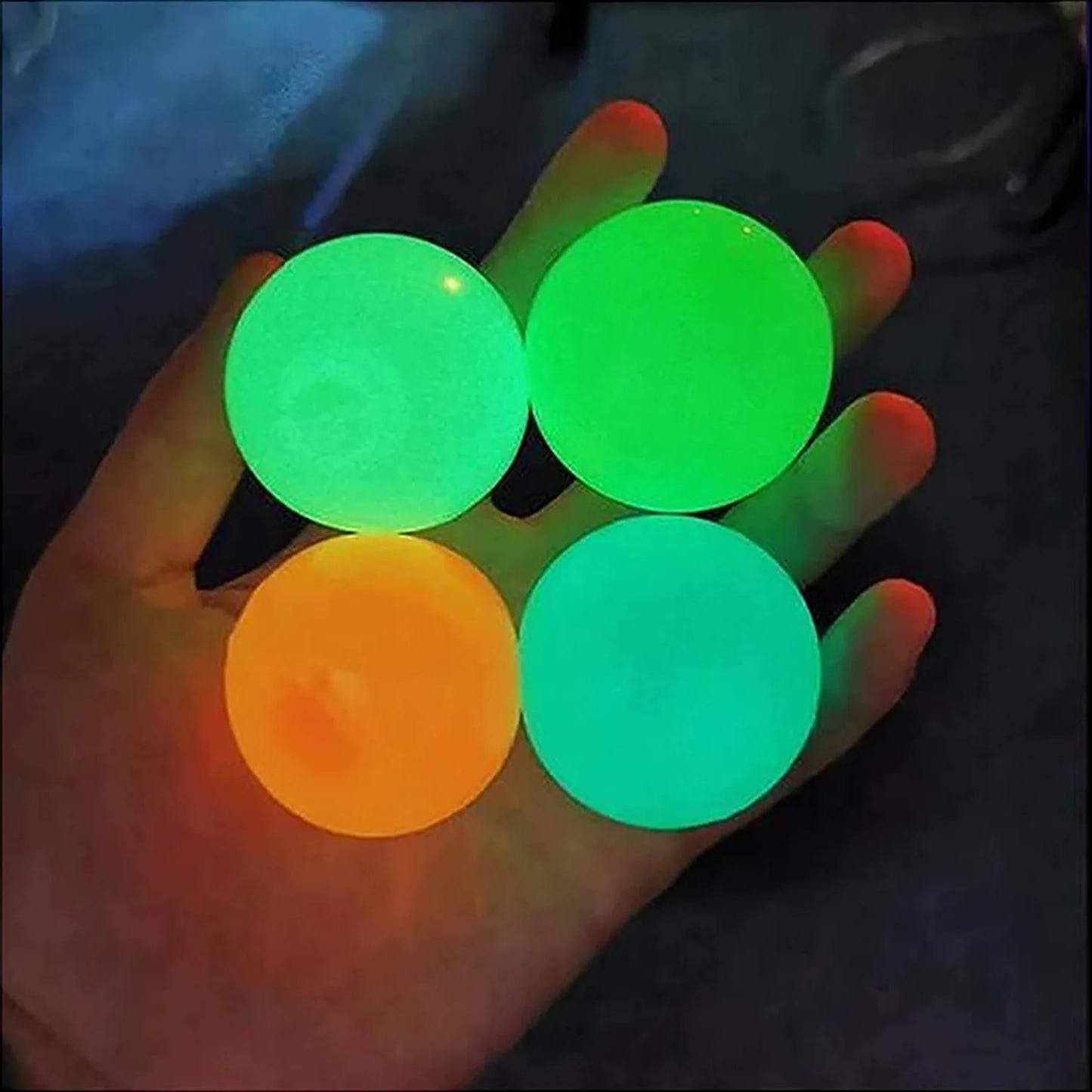 Colorful Luminous Sticky Balls – 6 Pack