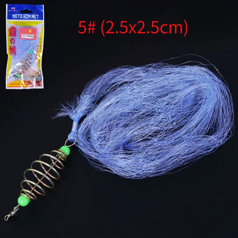 Fishing Net Trap with Luminous Beads – Multi-Size Mesh Gill Net for Sea & Freshwater Fishing