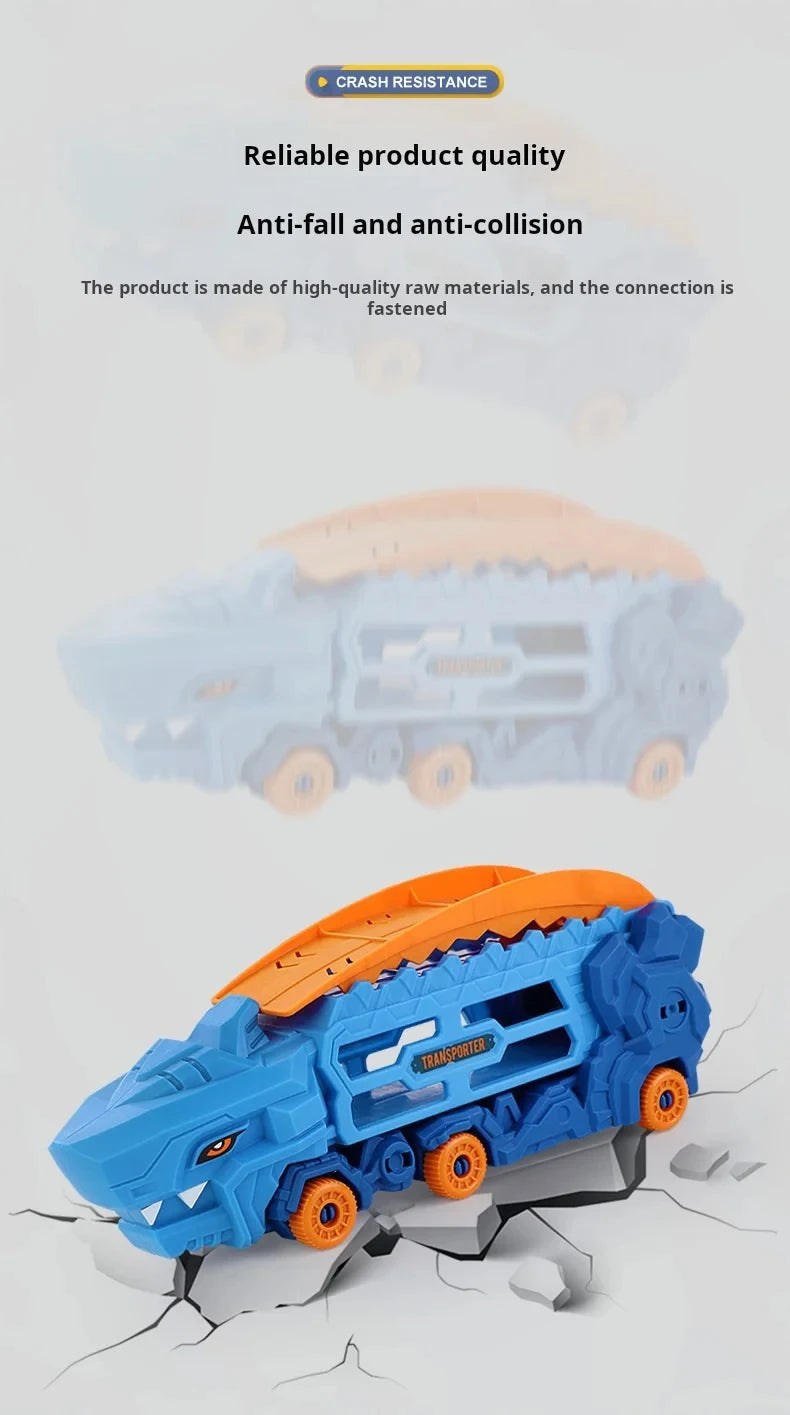 Transforming Vehicle Toy with Foldable Race Track