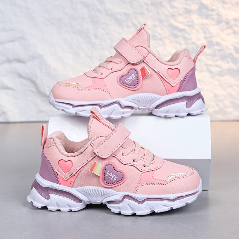 2025 popular fashion casual sports shoes for girls, flat bottomed lightweight sports shoes