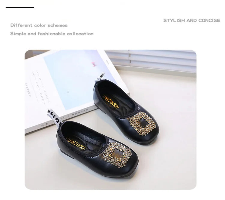 Children's PU Leather Princess Flats – Non-Slip, Soft, Classic Ballet Moccasins
Perfect for Spring & Autumn | Girls' Slip-On Dress Shoes