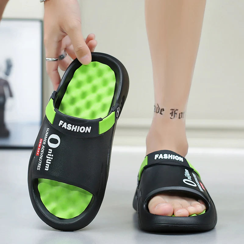 Men's EVA Platform Slides — Soft-Sole Sandals for Indoor & Outdoor Wear