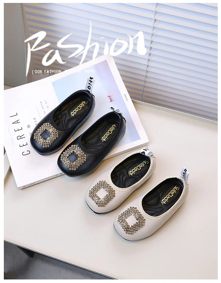Children's PU Leather Princess Flats – Non-Slip, Soft, Classic Ballet Moccasins
Perfect for Spring & Autumn | Girls' Slip-On Dress Shoes