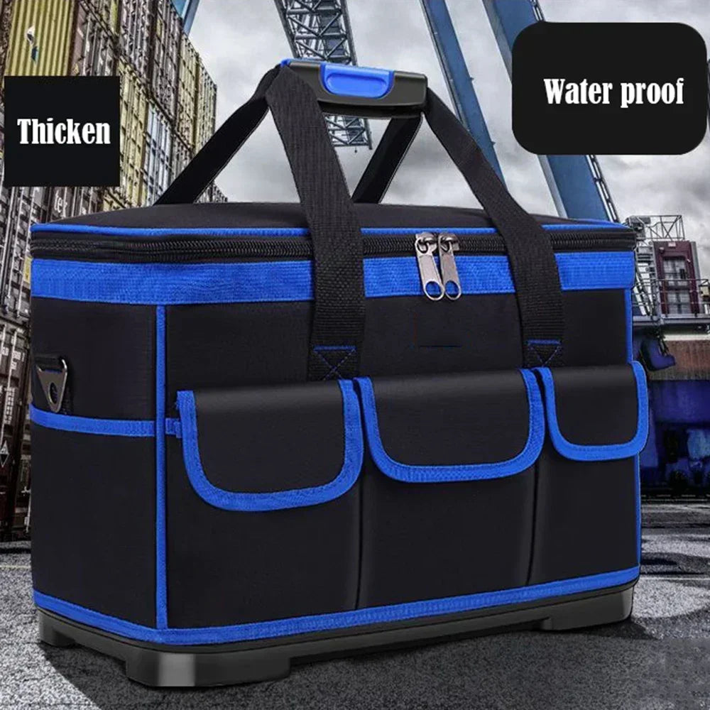 Large Oxford Cloth Tool Bag, Thickened Heavy-Duty Multi-Functional Tool Organizer for Electricians, Carpenters & Repairs