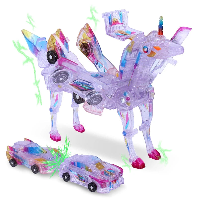 CONUSEA 2-in-1 Magnetic Shape-Shifting Deer Car Toy Set