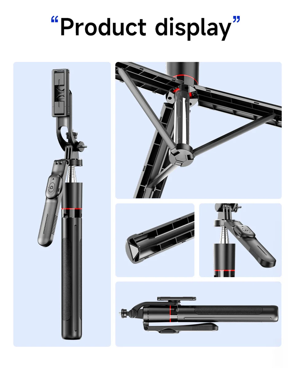 Wireless Selfie Stick Tripod with Bluetooth Remote and Fill Light