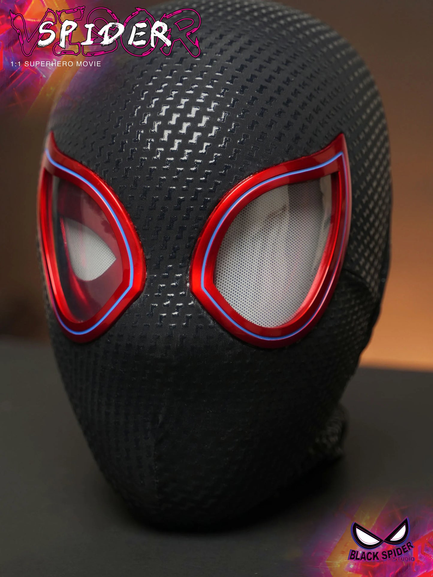 Marvel Miles Morales Spider-Man Moving Eyes Electronic Mask – 1:1 Cosplay Headgear with Remote Control