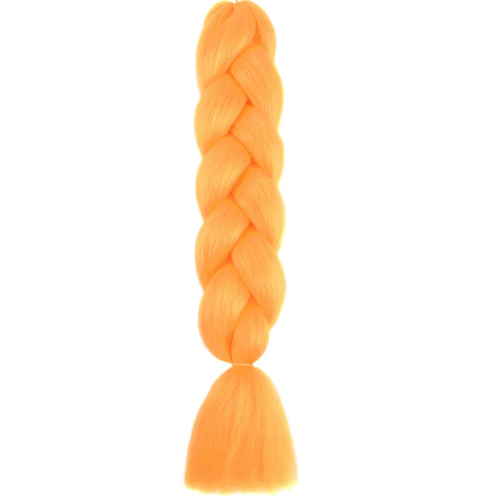 GlowStrands 24” Jumbo Braids for Kids & Adults – Ombre Kanekalon Hair Extensions, Easy Styling & Natural Feel
