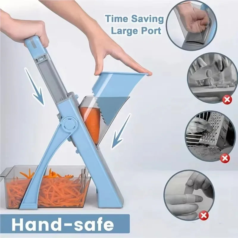 Adjustable Vegetable Slicer with Julienne and Dicing Modes