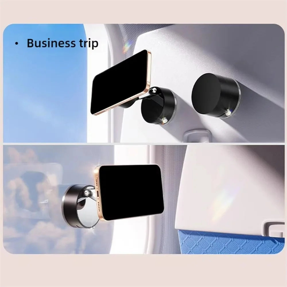 Magnetic Car Phone Holder – Foldable Dashboard Stand with 360° Rotation and Suction Cup Mount