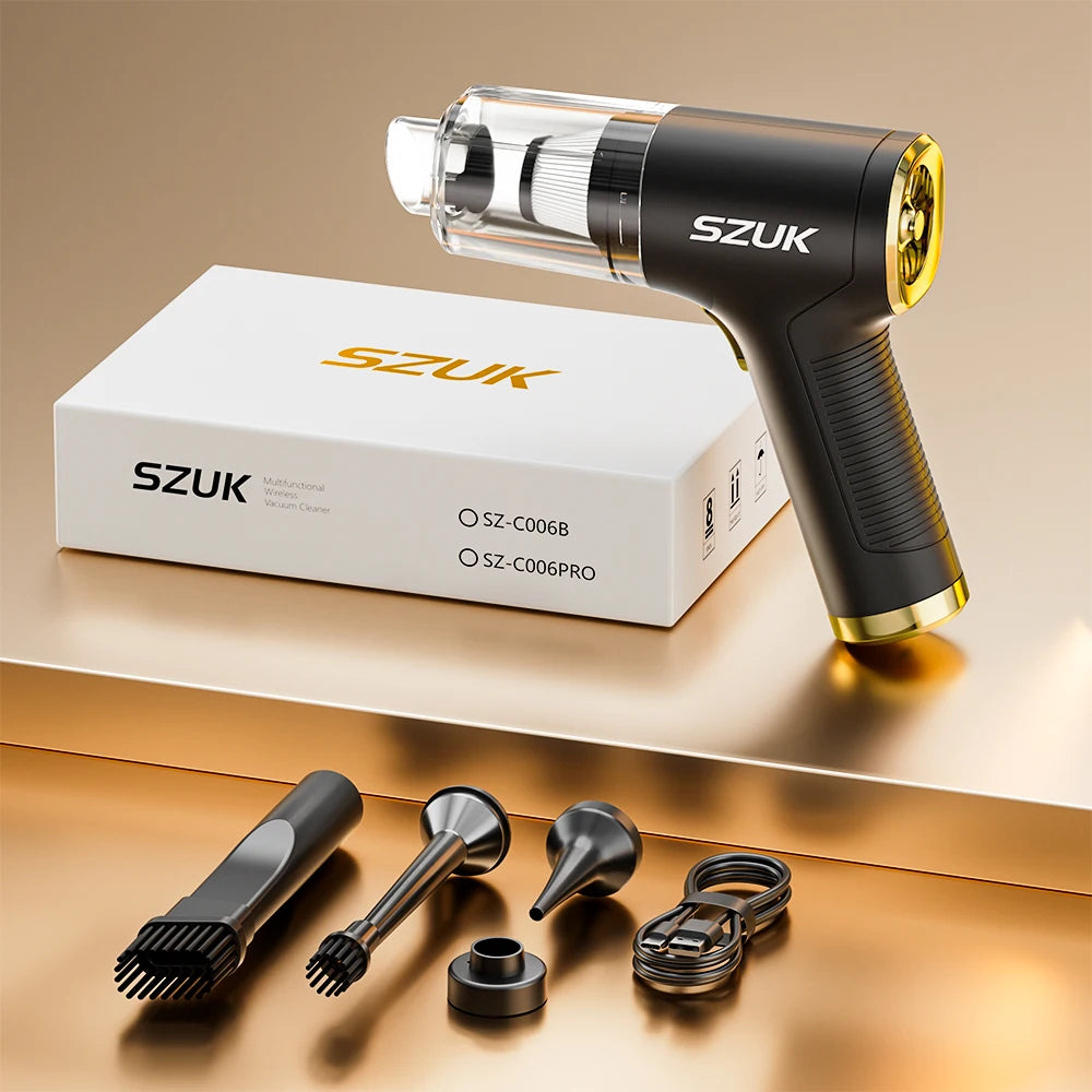 SZUK Cordless Handheld Car Vacuum Cleaner and Air Blower
