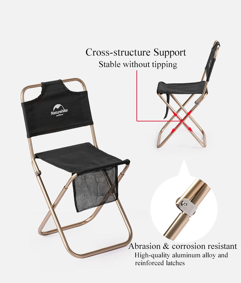 Naturehike Ultralight Portable Folding Beach Chair – Camping, Hiking, Fishing & Picnic
