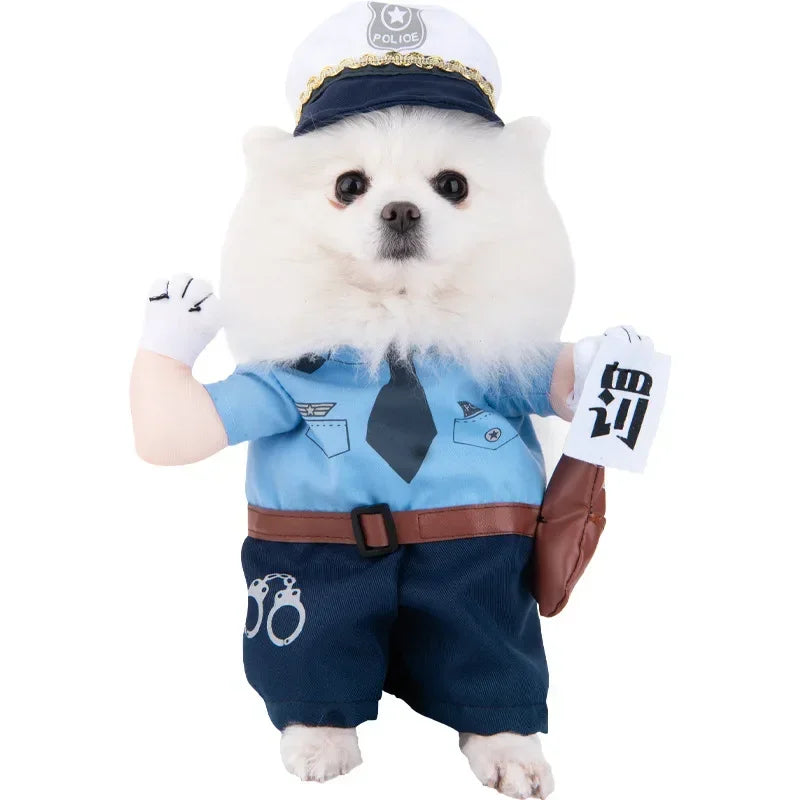 Halloween Stuffed-Body Pet Costume with Wig Hat