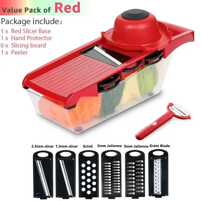 Vegetable Slicer and Grater with Collection Container