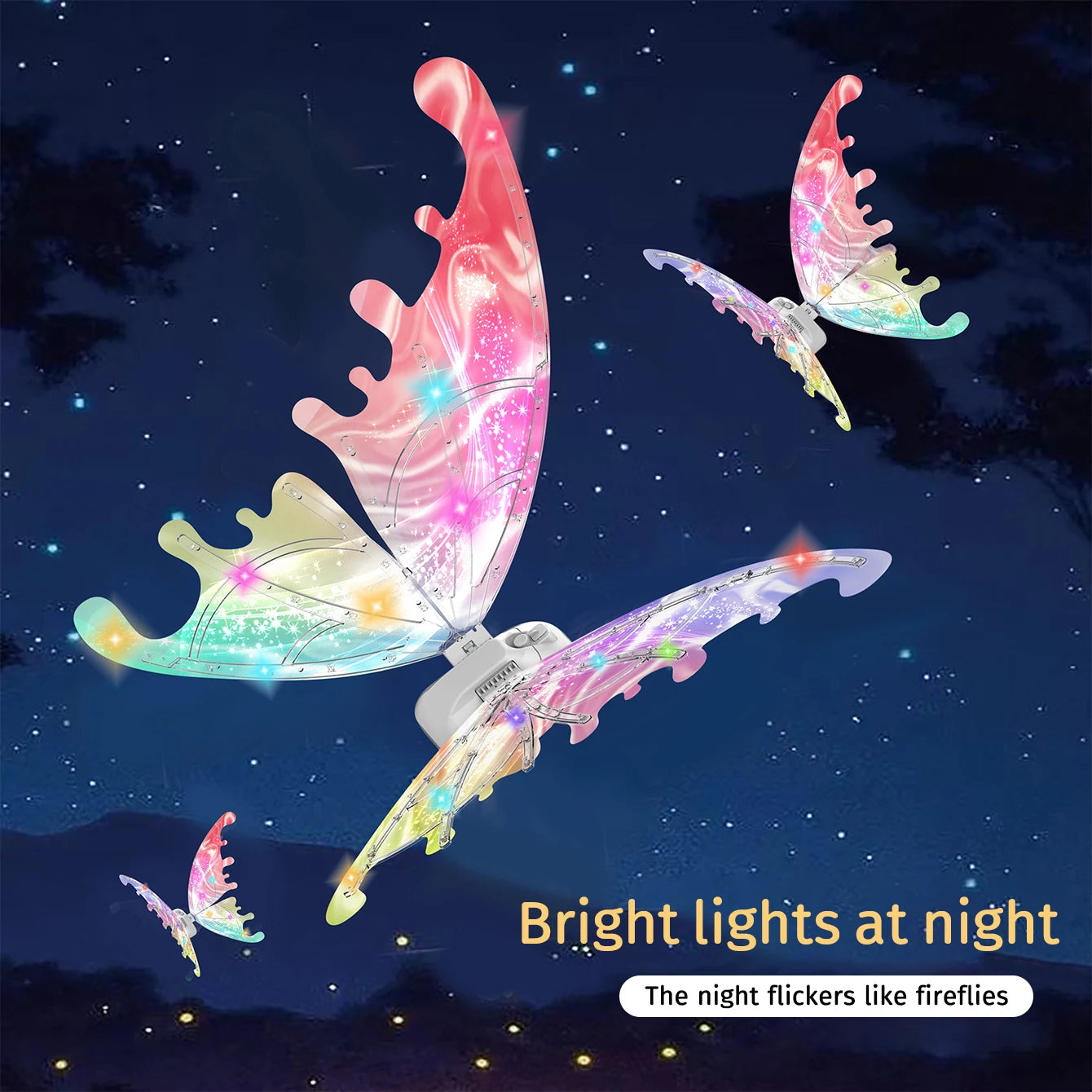 Light-Up Butterfly Fairy Wings with Music – LED Angel Costume Wings Toy Gift