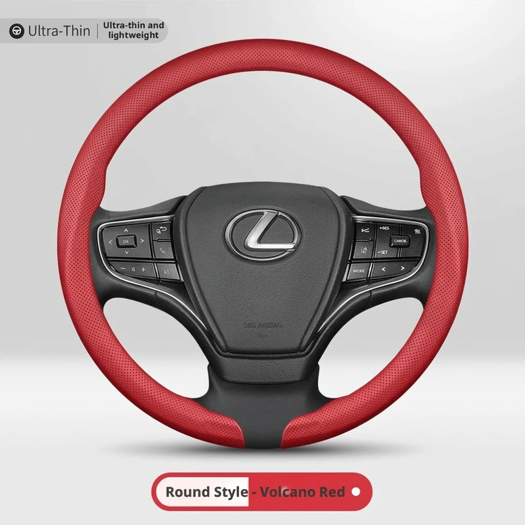 Textured Faux Leather Car Steering Wheel Cover, 38 cm