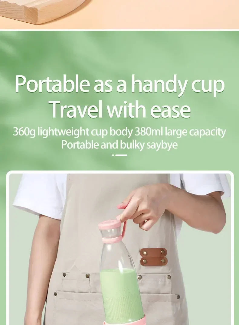 Portable USB Electric Juicer Blender, Mini 6-Blade Fruit & Milkshake Mixer for Fresh Juice