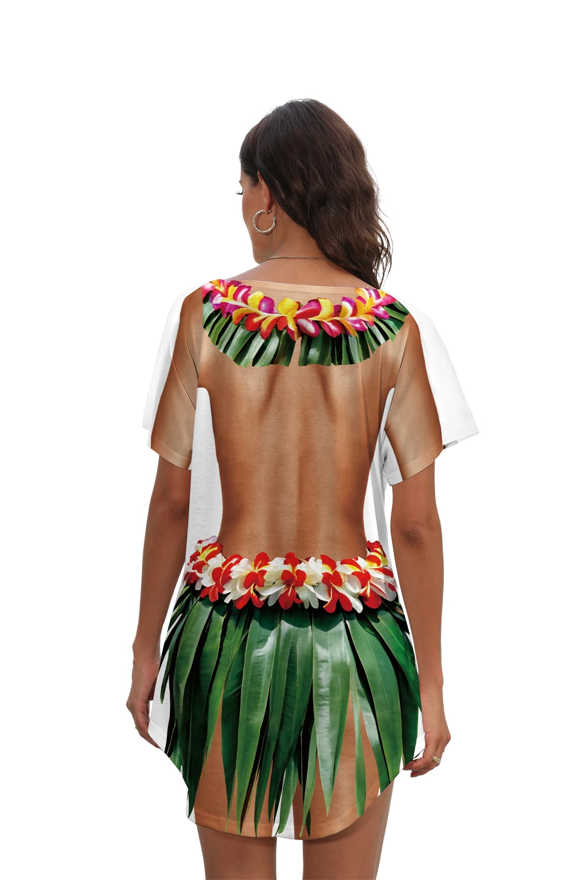 Tropical Hawaiian Cover-Up Dress for Women