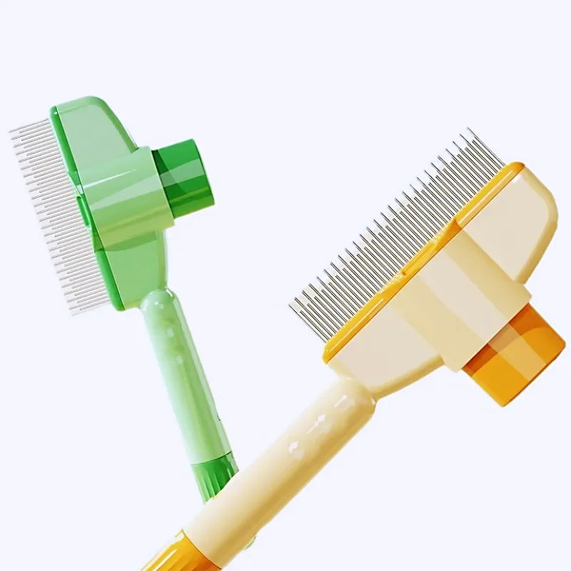 Self-Cleaning Pet Grooming Brush with One-Button Hair Removal – Deshedding & Massage Brush for Dogs and Cats – Suitable for Long & Short Hair