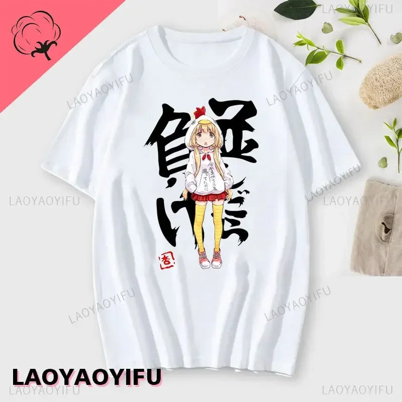Anzu Futaba Version T-Shirt 2025 New Kawaii Anime Cotton T-shirt Tees for Men Funny cartoon Otaku T-shirt
