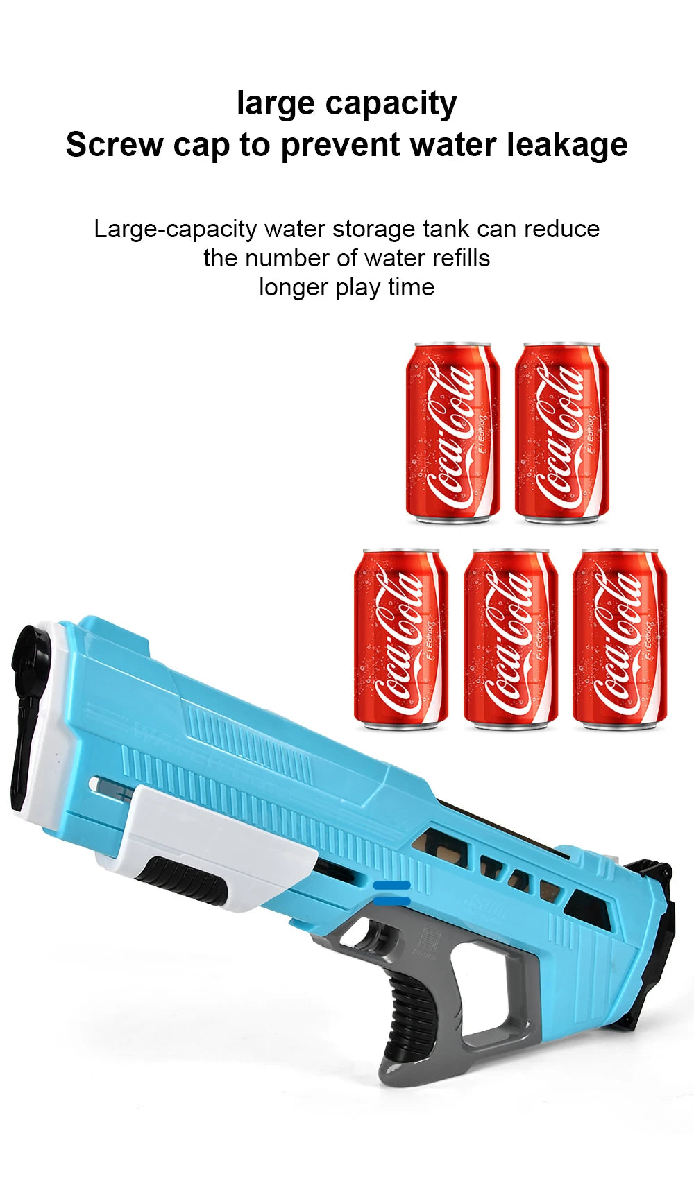 Electric High-Pressure Water Gun – Large Capacity Outdoor Toy for Kids | Summer Beach & Pool Fun